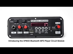 2x10W 7.4V Microphone haut-parleur sans fil Options câblées Interface Carte de son radio FM BT Décodage