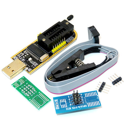 CH341A 24 Série 25 EEPROM Flash BIOS Module de programmation USB + SoIC8 SOP8 Clips de test Pour EEPROM 93CXX / 25CXX / 24CXX