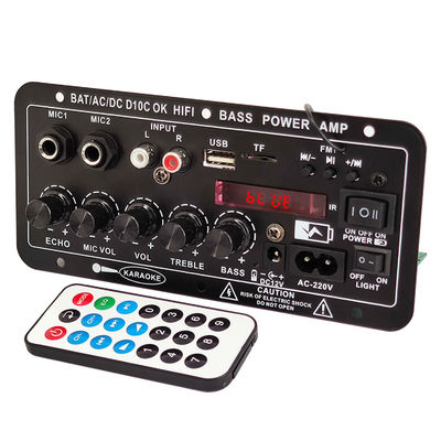 Amplificateur de voiture 24V/220V Amplificateur audio mono avec microphone double puissance de 120W et Bluetooth pour subwoofer et karaoké
