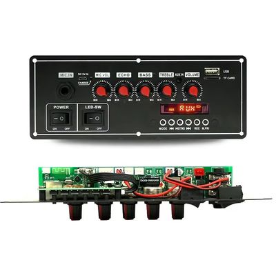 Fonction d'enregistreur de voix 2x20W 7.4V Microphone sans fil câblé Trolley haut-parleur Amplificateur de son Bt décodeur