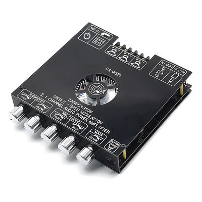 Module de carte d'amplificateur de puissance numérique ZK-AS21 2.1 canaux 220W * 2 + 350W Subwoofer haute basse tonalité TPA3255 BT Home Audio AS21