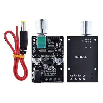 ZK-502L Mini pour Bluetooth 5.0 DC 5-24V 50Wx2 Amplificateur de puissance stéréo carte audio numérique sans fil pour Bluetooth Amplificateur Spe