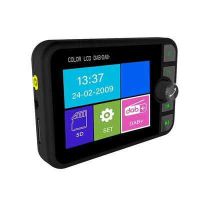 2.4 pouces LCD couleur DAB/DAB+ Récepteur radio BT sans fil Compatible MP3 Lecteur FM Transmission du signal numérique de voiture pendant 1 an