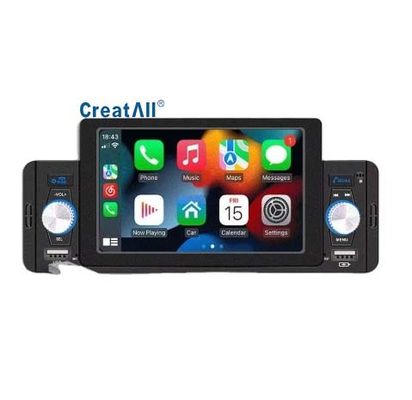 Créatall 5 pouces Lecteur MP5 pour voiture Bluetooth Caméra inversée câblée/sans fil CarPlay Prend en charge WAV MP3 APE Formats audio USB