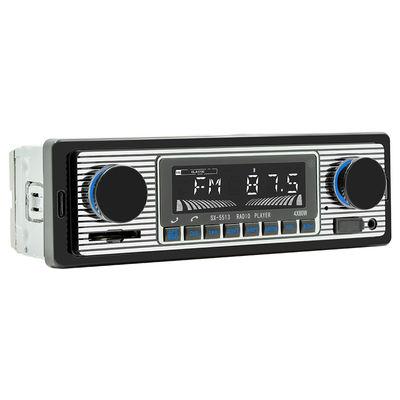 Autoradio MP3 1 DIN en plastique avec mains libres BT FM/SD Protection d'alimentation AUX USB Lecteur multimédia Format audio WAV Diffusion vocale