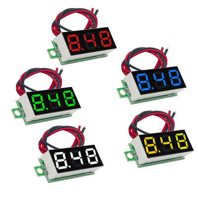0.28 Inch DC LED Digital Voltmeter 0-100V Auto Car Mobile Power Voltage Tester Detector 12V Battery Supply Measures Frequency