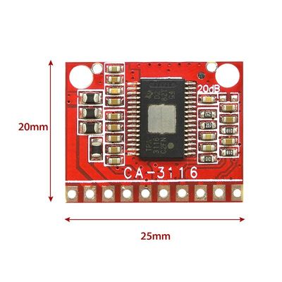 TPA3116 Module d'amplificateur 50W carte d'amplificateur de puissance numérique à double canal avec 8V DC ~ 24V et sans bruit POP