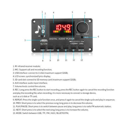 ICCS8673E 80W décodeur MP3 DC 5V-26V Module Audio Bluetooth carte système d'amplificateur de puissance