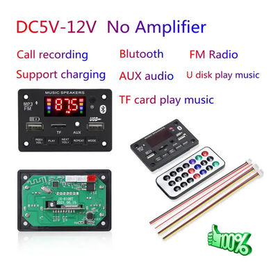 6V-12V carte de décryptage MP3 module audio Bluetooth système de récepteur USB sans fil pour voiture