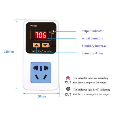 W2023 interrupteur de contrôle d'humidité électronique Intelligent mural régulateur numérique 110 V-220 V