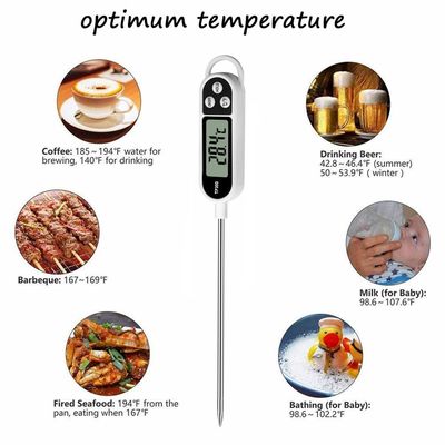 Thermomètre de cuisine de TP300 Digital pour la viande faisant cuire l'acier inoxydable 304