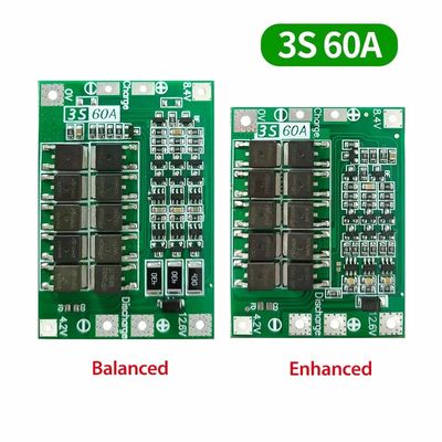 3S 4S 25A 40A 60A BMS carte de protection de la batterie carte de charge de la batterie Li-ion