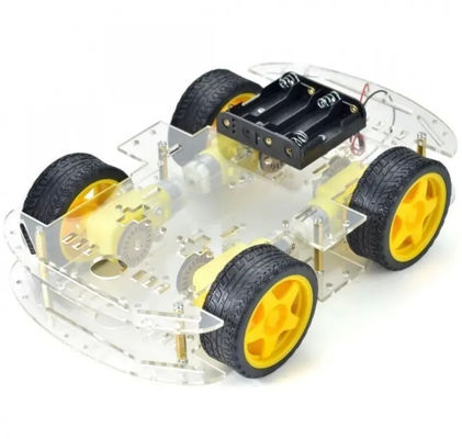 Version plus longue 4 roues motrices Smart Robot Car Chassis Kit 4 roues double couche