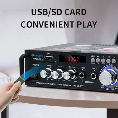 Amplificateur audio stéréo 120W LDZS AV-298BT avec BT 2.0 sans fil et qualité sonore HIFI