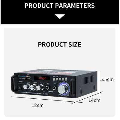 Amplificateur audio stéréo 120W LDZS AV-298BT avec BT 2.0 sans fil et qualité sonore HIFI