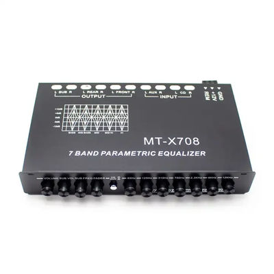 Équilibreur audio de voiture à 5 segments de 24 V avec télécommande et entrée auxiliaire pour réglage précis