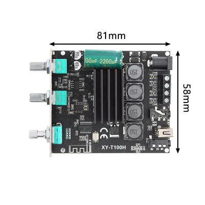 XY-T100H carte d'amplificateur audio Bluetooth 5.0 100WX2 avec contrôle Sinilink-APP et TPA3116D2 Stereo Digital Power