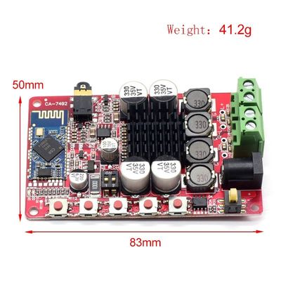 Carte amplificateur audio Bluetooth 5.0 CA-7492 avec sortie 2*50W et alimentation DC8-25V