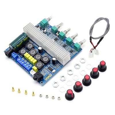 2.1 Amplificateur HiFi carte audio Bluetooth 5.0 avec sortie 2*50W+100W et alimentation DC12~24V