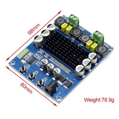 Tableau d'amplificateur numérique sans fil TPA3116D2 avec puissance de sortie 2 * 50W DC12-24V Bluetooth 5.0 Amplificateur haut-parleur DIY