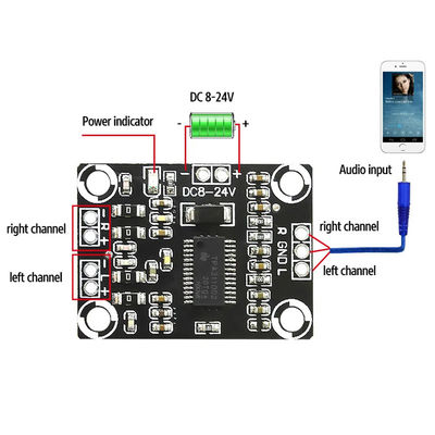 CA-3110 carte d'amplificateur numérique 2x15W stéréo de classe D 8-24V CC avec puce TPA3110