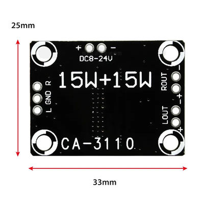 CA-3110 carte d'amplificateur numérique 2x15W stéréo de classe D 8-24V CC avec puce TPA3110