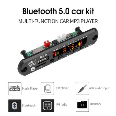 Module Audio Bluetooth 5.0 avec écran couleur et carte décodeur MP3 télécommandée pour amplificateur de voiture