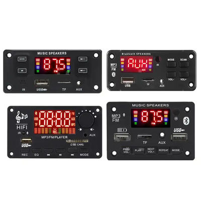 Plaque de décodeur MP3 Bluetooth 5.0 avec puissance de 100 W et prise en charge multi-formats pour USB TF FM AUX