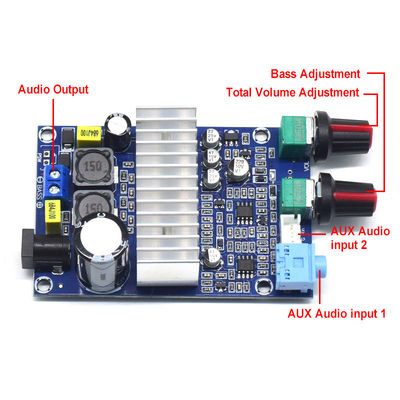 Module d'amplificateur numérique stéréo de classe D de 100 W TPA3116D2 pour le sous-woofer domestique 12-24V Amplificateur