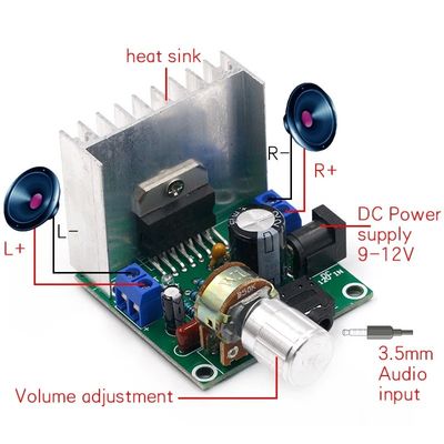 Module d'amplificateur numérique à double canal de 15 W avec puce TDA7297