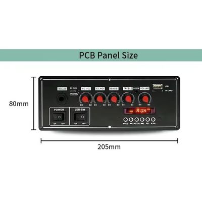 Fonction d'enregistreur de voix 2x20W 7.4V Microphone sans fil câblé Trolley haut-parleur Amplificateur de son Bt décodeur