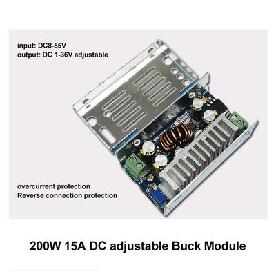 Module de commutateur à courant continu à courant continu de 200 W 15A Convertisseur pas à pas de 8-55V à 1-36V avec montage standard