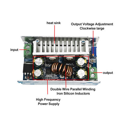 Module de commutateur à courant continu à courant continu de 200 W 15A Convertisseur pas à pas de 8-55V à 1-36V avec montage standard