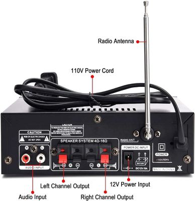 Amplificateur de puissance stéréo audio numérique HIFI de 300 W avec écran LCD et Bluetooth