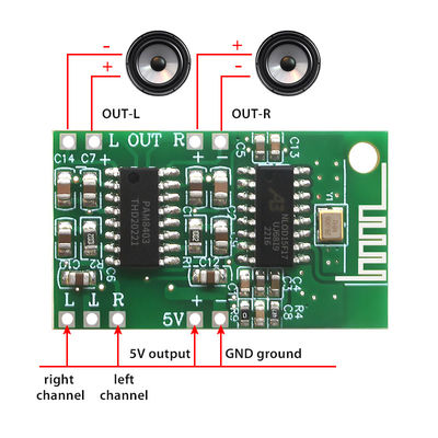 Amplificateur de puissance audio numérique de 5 V avec Bluetooth 5.0 et module d'amplificateur de classe D de la puce PAM8403