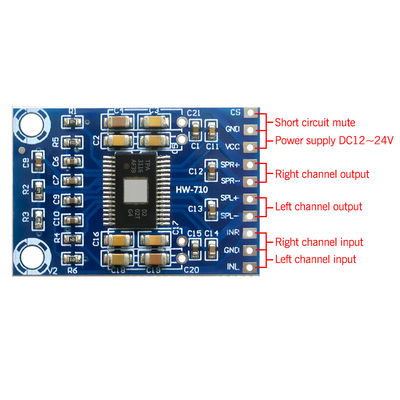 TPA3116D2 carte d'amplificateur numérique à puce avec sortie 50W+50W et alimentation en courant continu 12V-24V