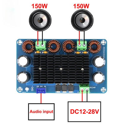 Carte Audio amplificateur haute puissance 150W + 150W avec sortie DC 12-28V pour égaliseur stéréo Home cinéma