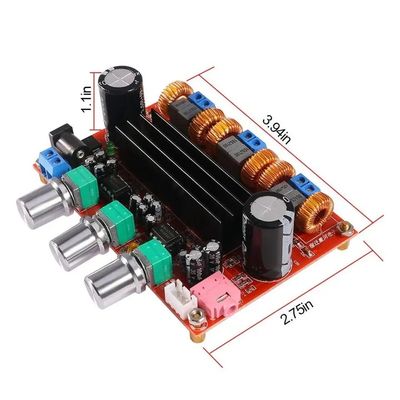 TPA3116D2 Module audio 2.1 Canaux de classe D Amplificateur de puissance avec une puissance de sortie de 200 W et une grande tension DC12-24 V