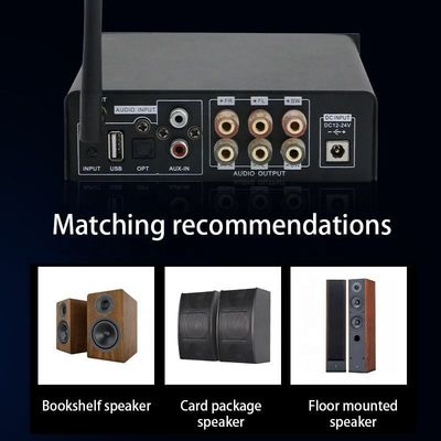 TPA3116 Amplificateur numérique 100W Stéréo HiFi de classe D avec Bluetooth 5.0 et boîtier en alliage d'aluminium