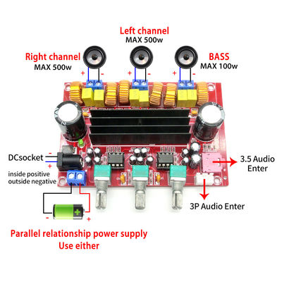 CA-3116P 2*50W + 100W carte amplificateur numérique Module amplificateur Audio linéaire haute Performance avec double canal