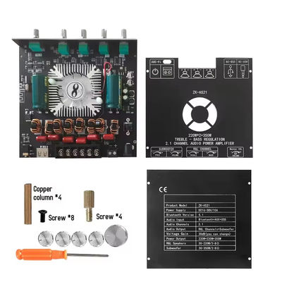 Module d'amplificateur audio ZK-AS21 2.1 canaux TPA3255 Subwoofer 220WX2 + 350W 220WX2 + 350W Plaque d'amplificateur ZK-AS21