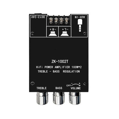 ZK-1002T HIFI 2.0 Channel 5.0BT 100Wx2 Amplificateur de carte de haut-parleur stéréo avec communication AUX