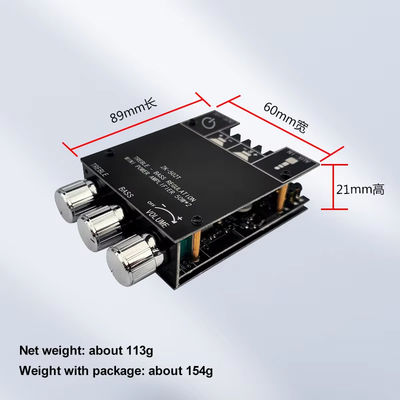 TPA3116D2 Subwoofer Audio Amplifier Module ZK-502T 2-Channel Audio Stereo Board avec 2 * 50W AMP basse et communication AUX
