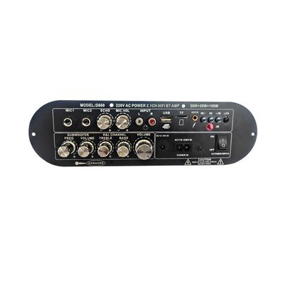 D800 Professional 2.0 Channel Bluetooth Amplificateur numérique 12V à haute puissance rechargeable pour DJ/Karaoke