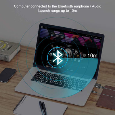 Adaptateur audio Bluetooth 5.0 avec portée de transmission de 10 m et double mode pour le streaming audio sans fil