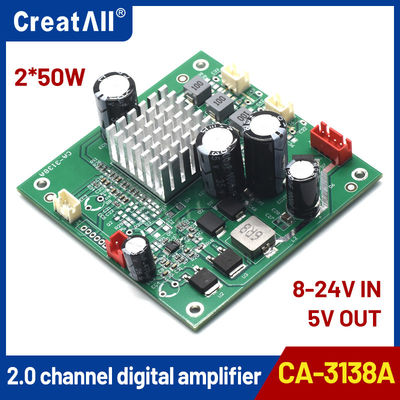 CA-3138A Carte Amplificateur Double Canal 5V 2x50W Entrée 8-24V