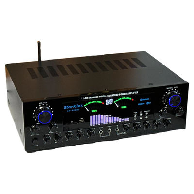 AV-888BT 2800W Amplificateur de puissance à double anneau Karaoké à domicile Nouveau modèle 7.1 Zone de canaux de réglage Construction métallique haute puissance