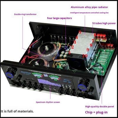 Ensemble : Système Home Cinéma 7.1 canaux AV-888BT avec amplificateur et enceintes Cyclone No.9 avec caisson de basses 10 pouces