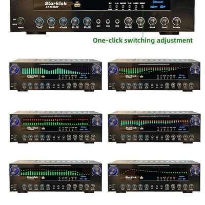 AV-9388BT/AV-999BT 2200W/1200W Amplificateur sans fil BT professionnel à 7 canaux Cinéma à domicile haute fidélité 7.1 système de haut-parleurs métal