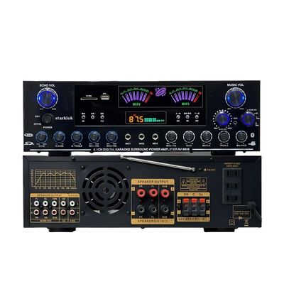AV-9898 Amplificateur Audio Domestique Cannon Récepteur Home Cinéma 5.1 CH 500W*2+200W Surround+300W Subwoofer Métal Durable Passif Indépendant
